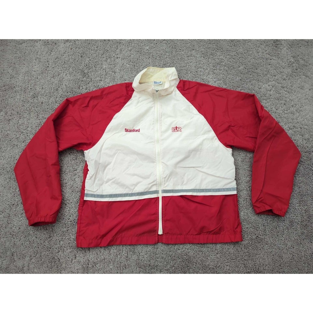 Vintage Stanford University Jacket Men XL NCAA Bill Rodgers Marathon Made in USA